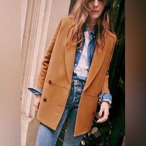 Sezane James Coat Camel
